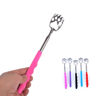 AKOAK 1 Pack Retractable Stainless Steel Bear Claw Metal Tickle Massager Suitable for The Elderly Color Random Delivery