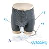 MHKGIOA Male Urinal - Wearable Men's Urinal with Elastic Waistband & Two 500ml Urine Collection Bag - Reusable Urine Collector(Random Color) (M) view 3