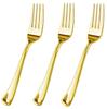 100 Piece Gold Plastic Forks Set - Reusable & Recyclable - Gold Plastic Forks for Weddings, Anniversaries, Showers, Parties - Elegant and Sturdy Utensils by JL Prime view 1
