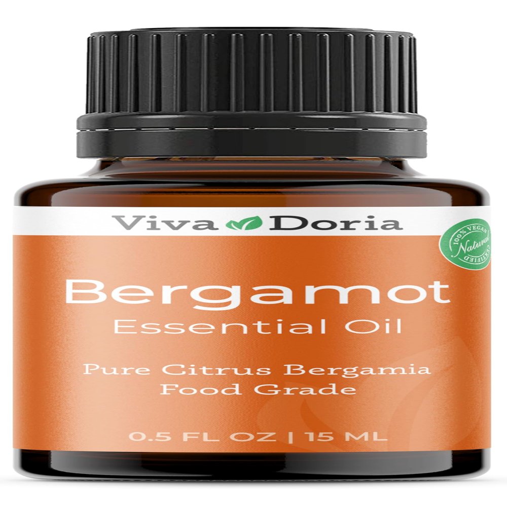 Viva Doria Bergamot Essential Oil, 100% Pure, Natural, Italian Bergamot Essential Oil, Undiluted, for Aromatherapy | Food Grade, 15 mL (0.5 Fluid Ounce)