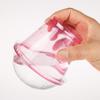 Golden Apple, 9oz-50sets Pink Red Plastic Cups with Clear Dome lids No Hole(50cups + 50lids) view 3