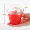 Golden Apple, 9oz-50sets Pink Red Plastic Cups with Clear Dome lids No Hole(50cups + 50lids) view 4