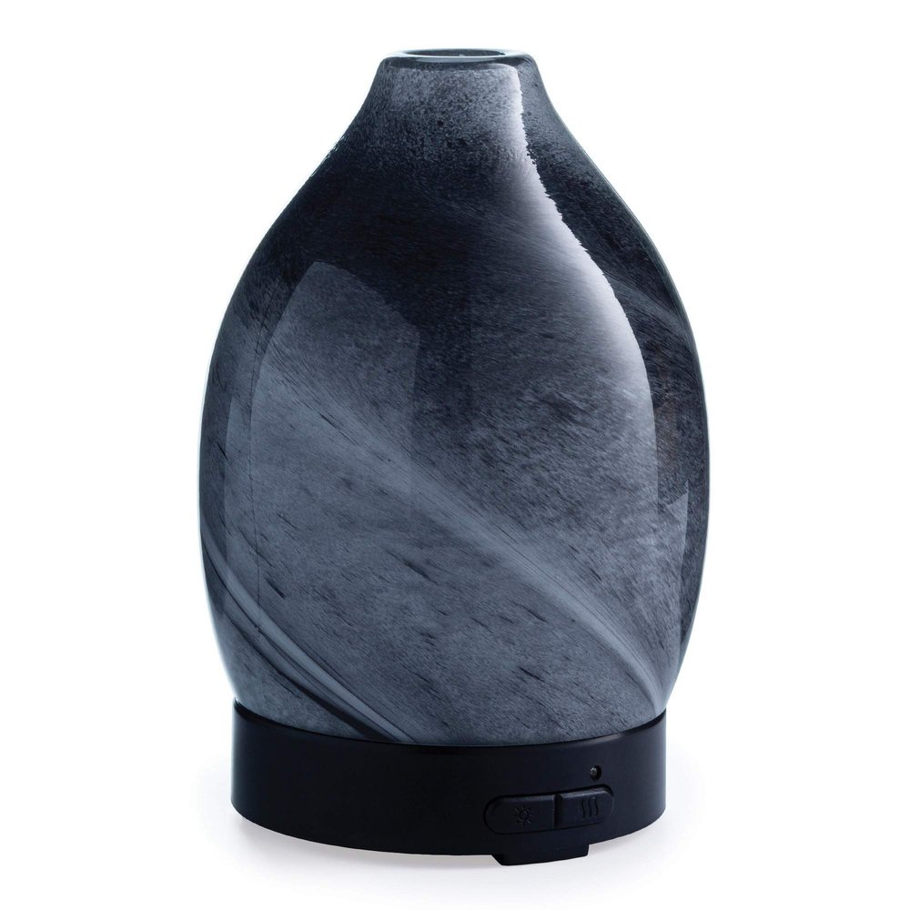 Airome Obsidian Medium Essential Oil Diffuser|100 mL Humidifying Ultrasonic Aromatherapy Diffuser 8 Colorful LED Lights, Intermittent & Continual Mist, Auto Shut-Off