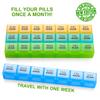 Sukuos Monthly Pill Organizer 28 Day Easy to Open, Large Moisture-Resistant Pill Box Cases with Dust-Proof Box and Clear Lid for Vitamin/Fish Oil/Supplements view 2