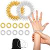 Acupressure Rings and Bracelets Massagers Set Spiky Sensory Finger Rings for Finger and Hand Wrist Massage Pain Relief view 1