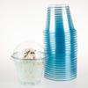 Golden Apple, 9oz-50sets Color Cups with Dome lids No Hole (Blue) view 1