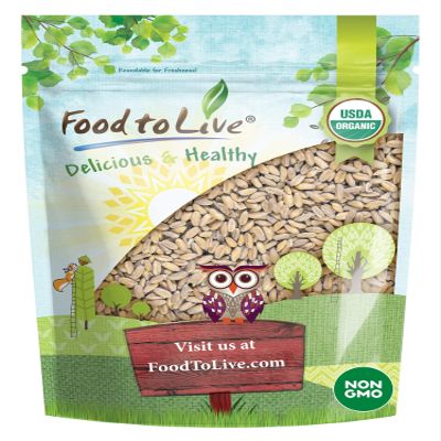 Food to Live Organic Spelt Berries, 1 Pound  Non-GMO, Kosher, Whole Grain, Non-Irradiated, Vegan Superfood, Bulk, Product of the USA
