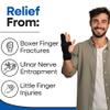 Metacarpal Finger Splint Hand Brace | Little Pinky Finger Splint For Boxer Fractures l Broken Ring or Hands Cast |Trigger Immobilizer Straightener l Ulnar Gutter Support | Boxer Brace | RIGHT S/M view 2