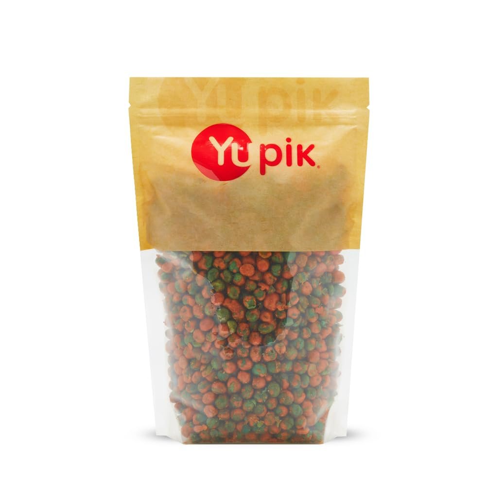 Yupik Sriracha Coated Green Peas, 2.2 lb (35.2 oz), Crunchy, Roasted, Spicy Snack, Gluten-Free & Vegan, Whole Dried Peas Coated in Sriracha, Perfect for Salads & Stir Fry