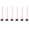 Amazon Basics Angle Broom With Metal Handle, 6-Pack, Black & Red view 1