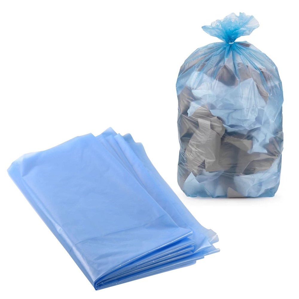 46 Gallon Heavy Duty Large Blue Recycling Trash Bags [180 PACK] -Blue Yard Trash Bags, Great for Aluminum, Glass bottles and Landscaping Bag, Recycling Garbage Bags, 2 Mil (46 Gallon - 180 Count)
