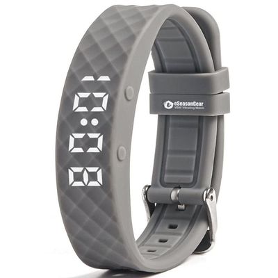 eSeasonGear VB80 Vibrating Alarm Watch, Silent Vibration Shake Wake ADHD Medication Reminder (Gray-Large)