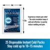 General Medi Instant Ice Cold Pack (4x 5.5)  25 Packs Disposable Cold Therapy Ice Packs for Pain Relief, Swelling, Inflammation, Sprains, Toothache  for Athletes & Outdoor Activities view 2