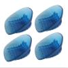 KidSole Full Coverage Shock Absorbing Heel Cups for Kid's with Sensitive Heels, Heel Spurs, Plantar Fasciitis Deep Heel with Raised Sides. (Kids Size 2-7) (Blue) view 2