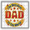 1/2 Sheet - Best Dad In The World father's Day - D20670 - 2D Edible Cake/Cupcake Party Topper view 1