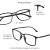 VisionGlobal Blue Light Blocking Computer Glasses, Reading Glasses for Men/Women, Stylish Square Frame, Anti Glare (Black, +2.50 Magnification) view 2
