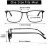 VisionGlobal Blue Light Blocking Computer Glasses, Reading Glasses for Men/Women, Stylish Square Frame, Anti Glare (Black, +2.50 Magnification) view 3