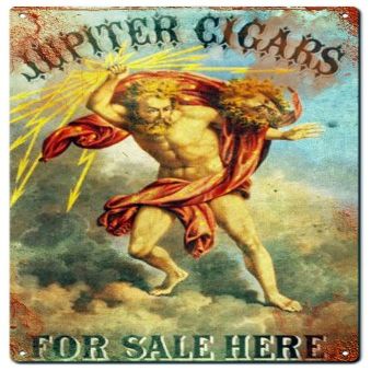 Jupiter Cigars Sold Here Reproduction Sign Natsalgic Cigar Signs
