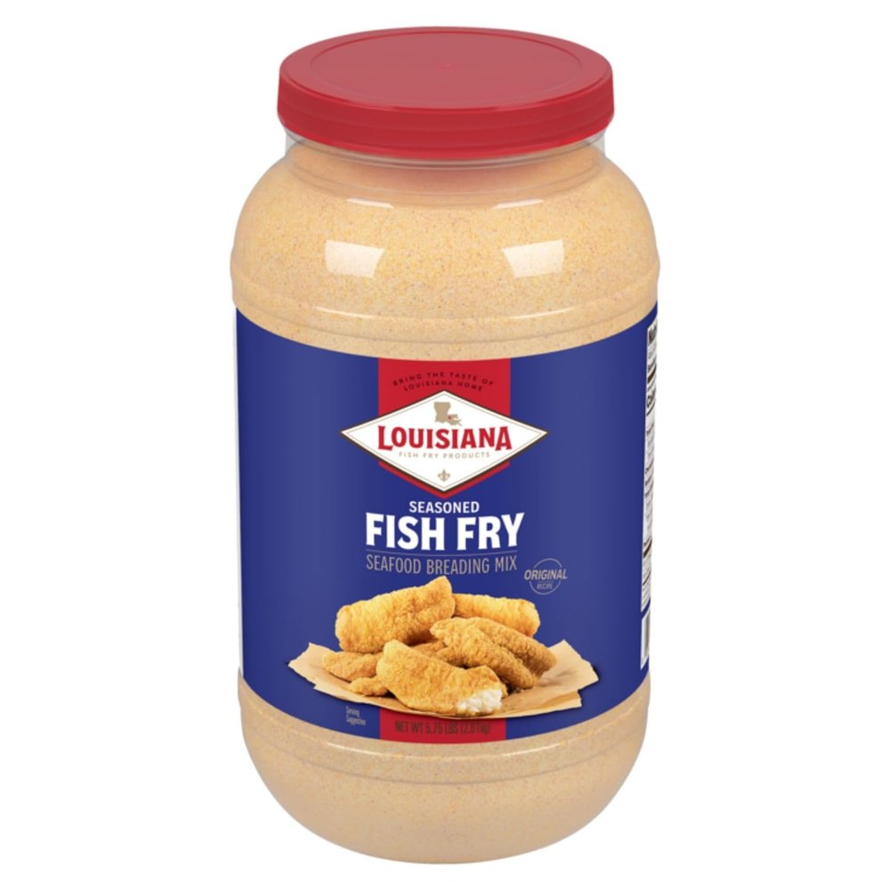 Louisiana Fish Fry Gallon Seasoned Crispy Breading Mix - 5.75 Pounds (4 Pack)
