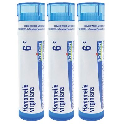 Boiron Hamamelis Virginiana 6c Homeopathic Medicine for Hemorrhoids with Bursting Sensation - Pack of 3 (240 Pellets)