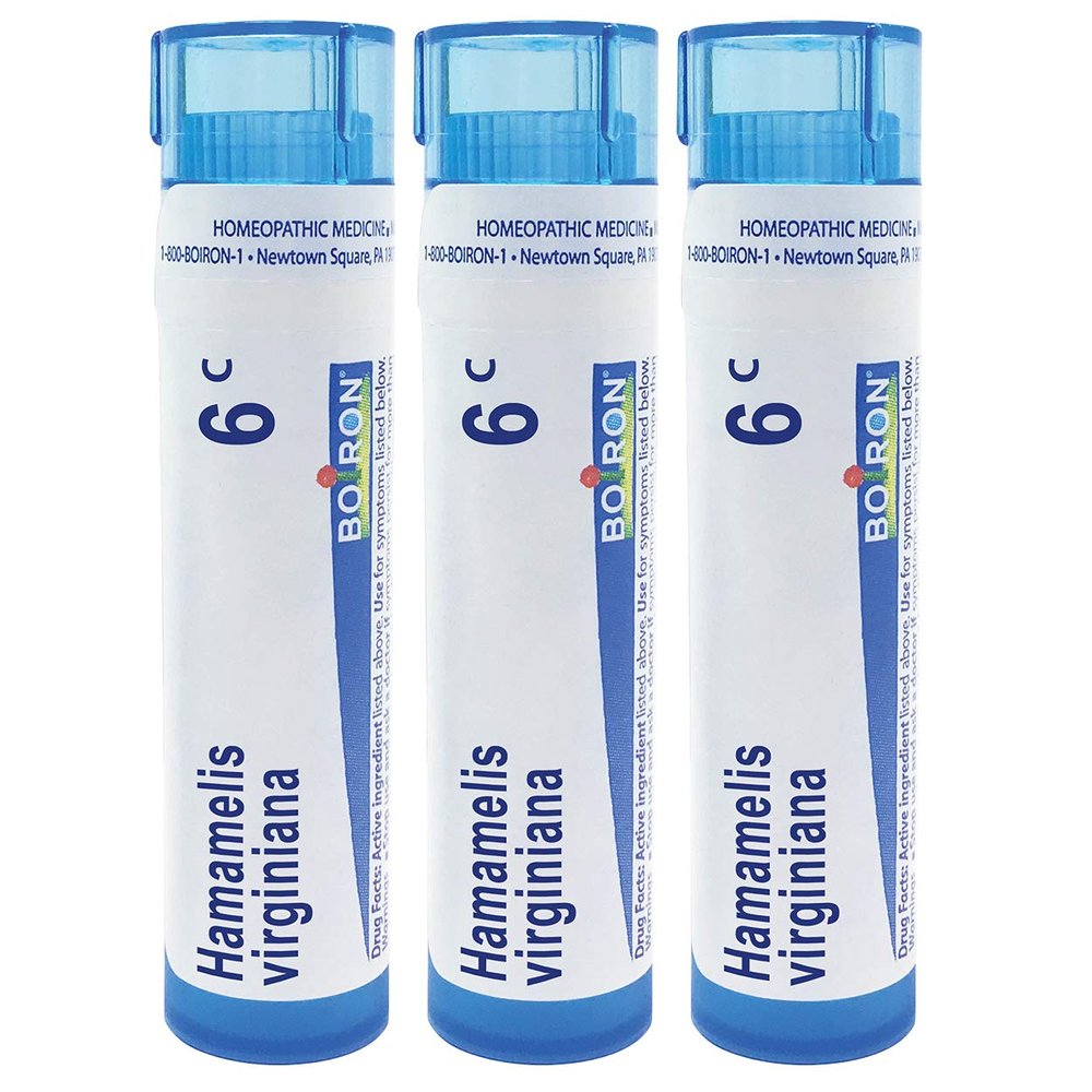 Boiron Hamamelis Virginiana 6c Homeopathic Medicine for Hemorrhoids with Bursting Sensation - Pack of 3 (240 Pellets)
