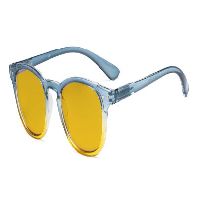 Eyekepper Ladies Blue Light Blocking Reading Glasses with Amber Tinted Filter Lens - Gradient Frame Computer Readers Women - Blue-Yellow Frame +0.75