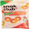 Snak Club Tajin Seasoned Candy Peach Rings Resealable 5 ounce Bag view 3