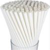 150-Pack Biodegradable White Paper Straws - Cake Pop Sticks for Weddings, Birthdays, Anniversaries, Holiday Celebrations, Party Decor - Disposable Drinking Straws view 1