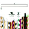 150-Pack Biodegradable White Paper Straws - Cake Pop Sticks for Weddings, Birthdays, Anniversaries, Holiday Celebrations, Party Decor - Disposable Drinking Straws view 2