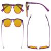 Eyekepper Ladies Blue Light Blocking Reading Glasses with Amber Tinted Filter Lens - Gradient Frame Computer Readers Women - Purple-Red Frame +0.50 view 3