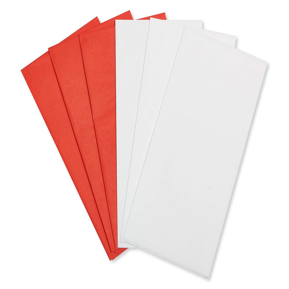 American Greetings Bulk Red and White Tissue Paper (125 Sheets, 20" x 20") for Valentine's Day, Christmas, Birthdays, All Occasions, Gift Bags, Boxes, Crafts, Paper Flowers, Pom Poms, and More