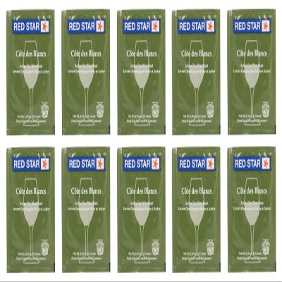 North Mountain Supply - RS-CB-10 Red Star Cote des Blancs Wine Yeast - Pack of 10 - With Freshness Guarantee