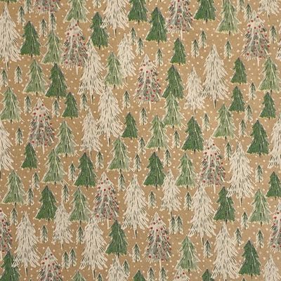Jillson Roberts Wrapping Paper, Opulent Tree Kraft, 6 Jumbo Rolls 10 feet x 30 inches