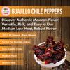 Guajillo Chiles Peppers Dried Whole 4 oz  Natural and Premium. Great For Mexican Recipes Like Mole, Tamales, Salsa, Meats. Mild to Medium Heat, Complex Fruity Flavor. Resealable Bag view 3