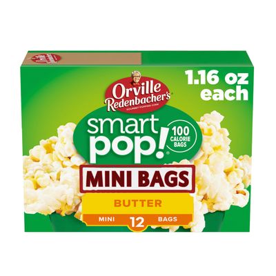 Orville Redenbachers Microwave Popcorn, SmartPop! Butter Flavor, 4g Fiber Per Serving, 1.6 oz., 12-Count