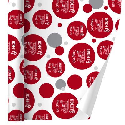 GRAPHICS & MORE Eat Pray Sleigh Christmas Winter Funny Humor Gift Wrap Wrapping Paper Roll