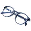 VisionGlobal Blue Light Blocking Glasses for Women/Men, Anti Eyestrain, Computer Reading, TV Glasses, Stylish Oval Frame, Anti Glare (Navy, +1.75 Magnification) view 1