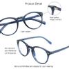 VisionGlobal Blue Light Blocking Glasses for Women/Men, Anti Eyestrain, Computer Reading, TV Glasses, Stylish Oval Frame, Anti Glare (Navy, +1.75 Magnification) view 2