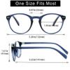 VisionGlobal Blue Light Blocking Glasses for Women/Men, Anti Eyestrain, Computer Reading, TV Glasses, Stylish Oval Frame, Anti Glare (Navy, +1.75 Magnification) view 3