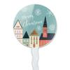 Christmas Village Cupcake Picks Toppers Decoration Set of 6 view 2