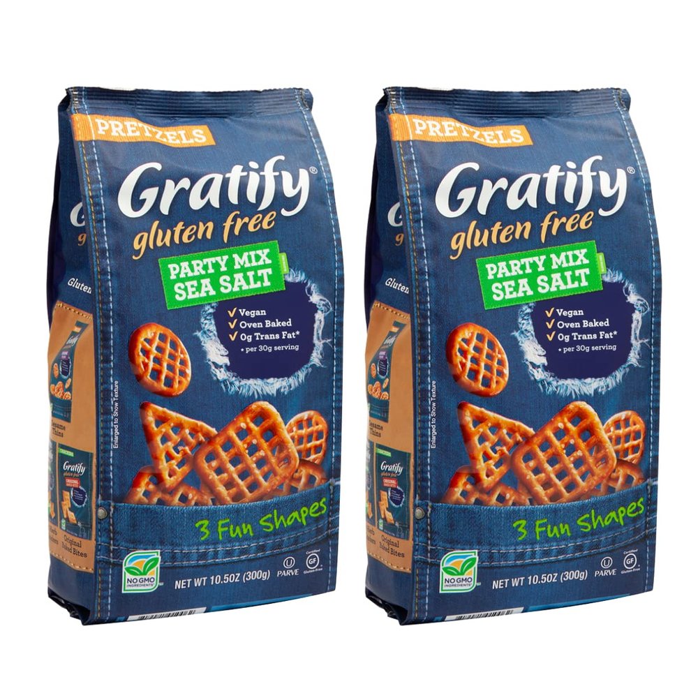 Gratify Gluten Free Pretzel Party Mix Sea Salt (Case of 6)