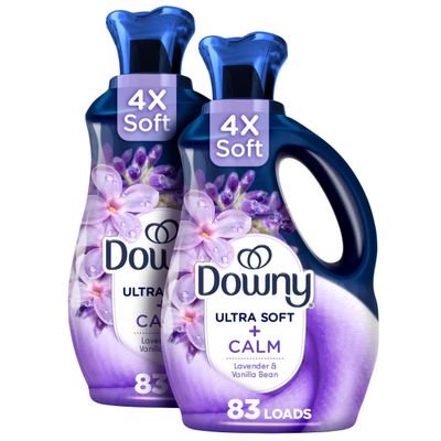 Downy Infusions CALM Liquid Fabric Softener, Soothing Lavender And Vanilla Bean, 56 Fl Oz, Fabric Conditioner For Softness And Scent