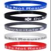 Max Petals DO NOT RESUSCITATE Medical Alert ID Silicone Bracelet Wristbands 5 Pack view 1
