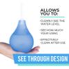 Clear Enema Bulb Kit  Anal Douche for Men and Women  7oz with 2 Replaceable Nozzles - Easily See Water Level with Transparent Design  BPA and Phthalates Free (Blue) view 2