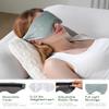 Sivio Weighted Eye Mask for Sleeping, Cooling & Cozy Reversible Blackout Sleep Mask for Women & Men, Microwave Freezable Heavy Blindfold for Migraine, Travel, Meditation, 0.55lbs, Grey view 2