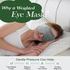 Sivio Weighted Eye Mask for Sleeping, Cooling & Cozy Reversible Blackout Sleep Mask for Women & Men, Microwave Freezable Heavy Blindfold for Migraine, Travel, Meditation, 0.55lbs, Grey view 3