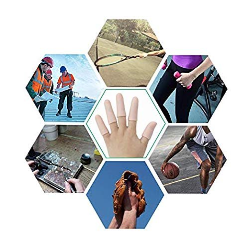 Finger Cots Finger Protectors Finger Guards Cots Crafting Gloves Finger Support Finger Sleeves for Trigger Finger Hand Eczema Finger Sleeves Corn Cracking Arthritis Anti Slip Heat Resistant 10PCS
