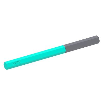 Lund London 7128 Skittle Hexagon Pen, Travel Supplies, Travel Accessories, Turquoise & Dark Gray, 1.8 oz (50 g)