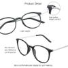 VisionGlobal Blue Light Blocking Glasses for Women/Men, Anti Eyestrain, Computer Reading, TV Glasses, Stylish Oval Frame, Anti Glare (Black, +2.00 Magnification) view 2