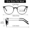 VisionGlobal Blue Light Blocking Glasses for Women/Men, Anti Eyestrain, Computer Reading, TV Glasses, Stylish Oval Frame, Anti Glare (Black, +2.00 Magnification) view 3